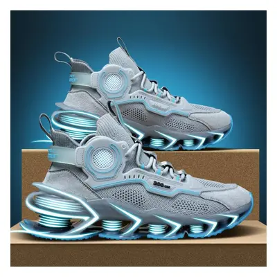 (grey, 44) Men&apos;s Shoes Basketball Sneakers Spring Fall Blade Running Shoes High Top Shoes M