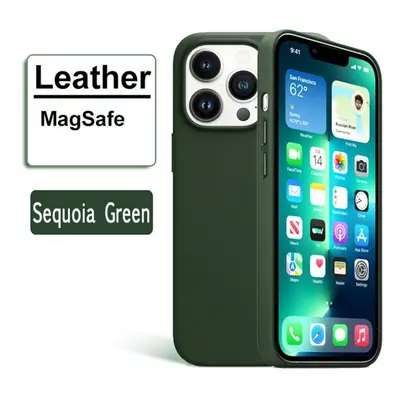 (green, iPhone pro) Luxury Leather Case For Apple Iphone 15 Pro Max 12 13pro Iphone14 Magsafe Ca