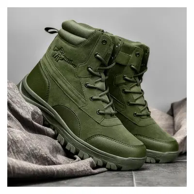 (green, 44) Tuinanle Men Boots Winter Shoes Waterproof Men Desert Boots Autumn Winter Ankle Boot