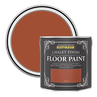 Orange Scratch-Proof Floor Paint in Matt Finish - Tiger Tea 2.5L