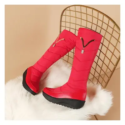 (red, 42) Q/women&apos;s Snow Boots Are Essential For Winter Outings. Large Size Down Cotton Boo