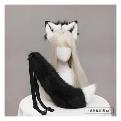 (silver) New Red Fox Anime Beast Ear Beast Tail Wolf Ear Cat Ear Headband Custom Cosplay Golden 