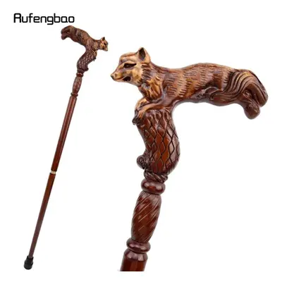 (as the picture) Fox Brown Wooden Fashion Walking Stick Decorative Vampire Cospaly Party Wood Wa