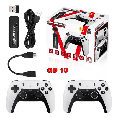 (C) Gd10 Pro Video Game Stick Console 2.4g Double Wireless Controller Game 4k Games 256gb Retro 