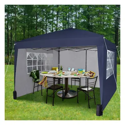 3X3M Blue Gazebo Marquee Party Tent With Sides Garden Patio Outdoor