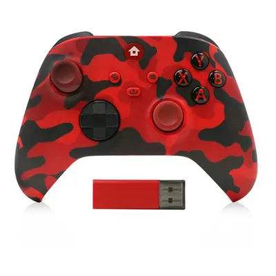 (Camo Red) 2.4G Wireless Games Handle With Receiver Wireless Gamepad Controller Anti-skid Replac