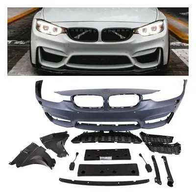 BMW Series F30 F31 Front Bumper Kit Lower & Fog Grilles M3 Look