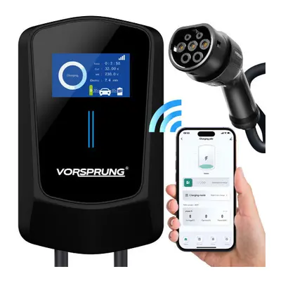 Vorsprung Smart EV Wall Charger| Type 2| Smart App |7.4kW | 5M