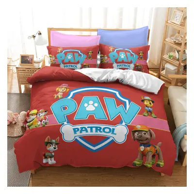 (Style 08, Double (200X200CM)/3PCS) Paw Patrol Dog Bedding Single Double Duvet Cover