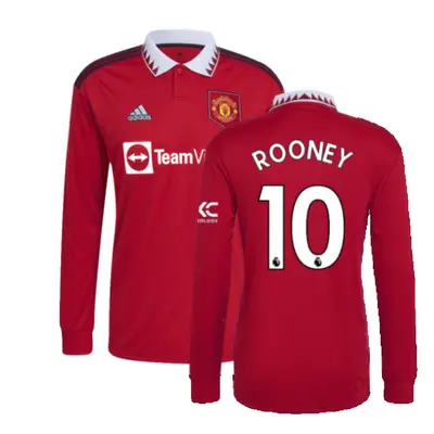 (XXL) Man Utd Long Sleeve Home Shirt (ROONEY 10)