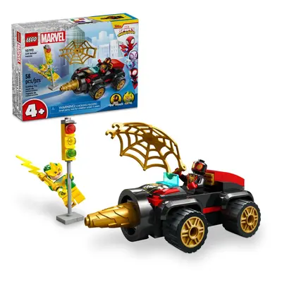 LEGO Marvel Drill Spinner Vehicle Miles Morales Spin Car with Minifigures Marvel Toy from Disney