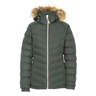 (14, Olive) Trespass Womens Padded Hooded Casual Jacket Nadina