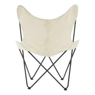 Premier Housewares Butterfly Chair, Papillon Outdoor, Longue - Cream