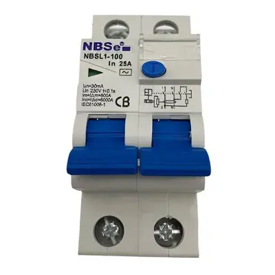 NBSE - Double Pole amp - RCD - 230V - NBSL1-100