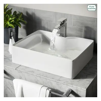 Rectangle Bathroom Vanity Ceramic Bathroom Basin Sink Counter Top 485mm