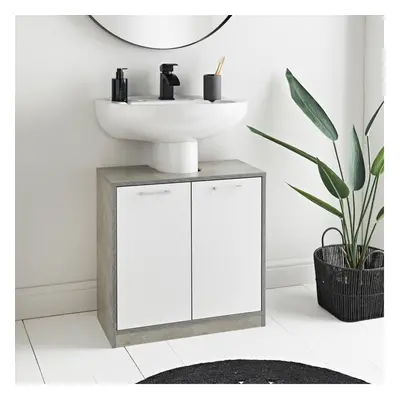 Hudson Concrete Under Sink Unit Basin Unit Cupboard Storage Furniture