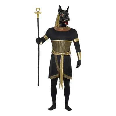 (L, Black/Gold) Smiffys Mens The Jackal Anubis Costume Set