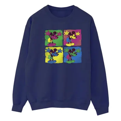 (L, Navy Blue) Disney Womens/Ladies Mickey Mouse Pop Art Sweatshirt