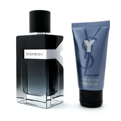 "Y" By Ysl Pcs Set For Men: 3.3 Eau De Parfum + 1.6 Shower Gel (Travel Set)