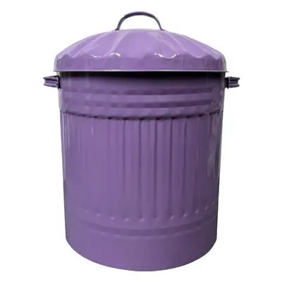 (Purple) Metal Dustbin Trashcan Kitchen Midi Bin 40L-45L