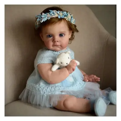 (as the picture) 60cm Handmade High Quality Reborn Toddler Maggie Detailed Lifelike Hand-rooted 