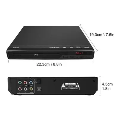 (EU PLUG 220V) Dvd Player For Tv, All Region Free Dvd Cd Discs Player Av Output Built-in Pal Nts