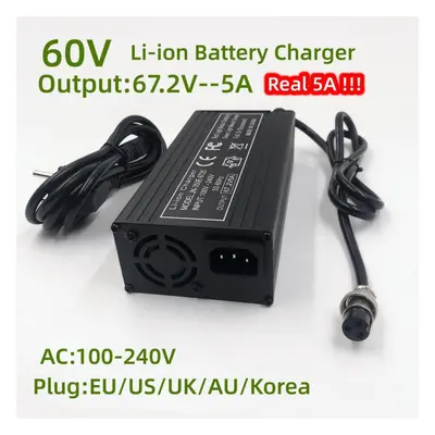 (Korea) 60v Fast Charger 67.2v/5a Charger For 16s 60v Electric Bike Lithium Battery Charger Gx16