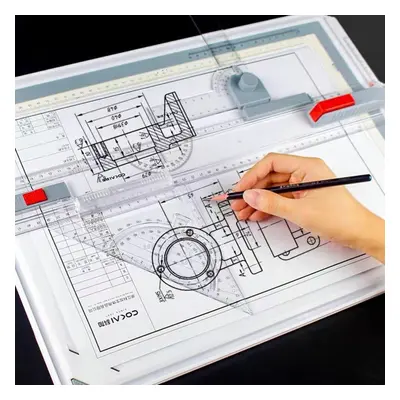 Drawing Drafting Table A3 Multifunctional With Protractor Board