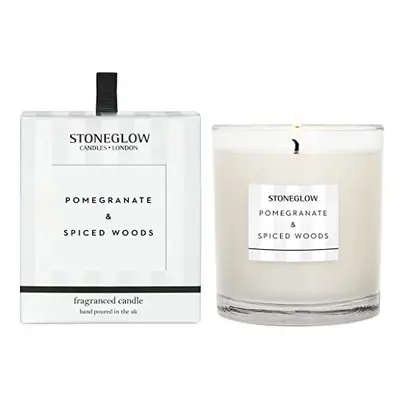 Modern Classics NEW - Pomegrante & Spiced Woods Candle in a Milimetre Glass Tumbler