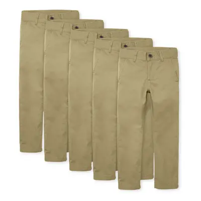 The Children's Place Boys Stretch Skinny Chino Pants Flax Pack 6S