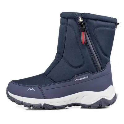 (dark blue, 43) Minifann Winter Thick Warm Snow Boots Outdoor Casual Men Cotton Shoes