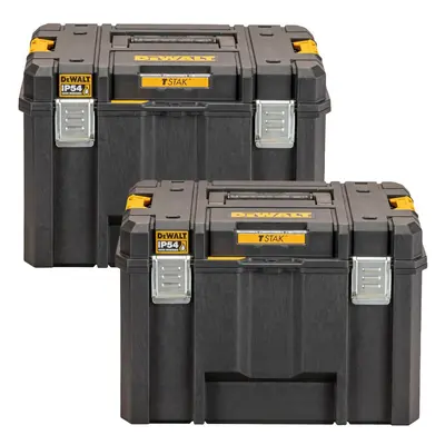 2x Dewalt DWST83346-1 TSTAK 2.0 VI Deep Tool Storage Case Heavy Duty 23L No Tote