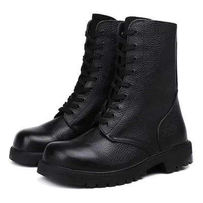 (black, 39) Tactical Boots, Rubber Non-slip Special Forces Combat Boots, Military Fan Boots, Lea