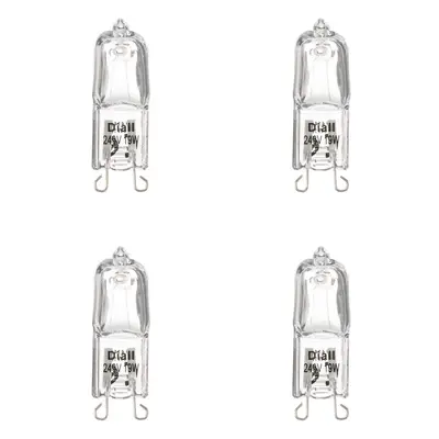 Diall Halogen Capsule Light Bulbs G9 219lm 230V 19W Pack