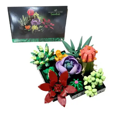 (H-2) Bouquet of orchids block flowers succulent plants potted blocks suitable for romantic kit 