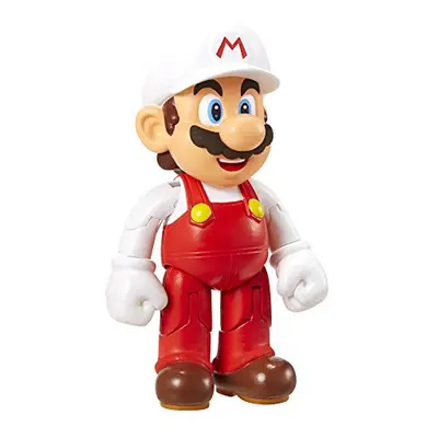 SUPER MARIO Fire Mario Figure with Fire Flower Accessory