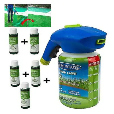 (1 Bottle Liquid) Lawn Sprayer Seed Liquid Hydro Seeding System Mousse Household Grass Care