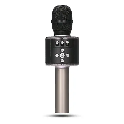 (Black) Wireless bluetooth Karaoke Microphone Speaker Handheld Cordless KTV MIC Stereo Music Pla