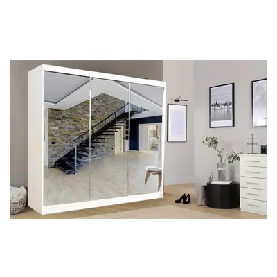 (250 cm) Milan Sliding Door Wardrobe In White Color