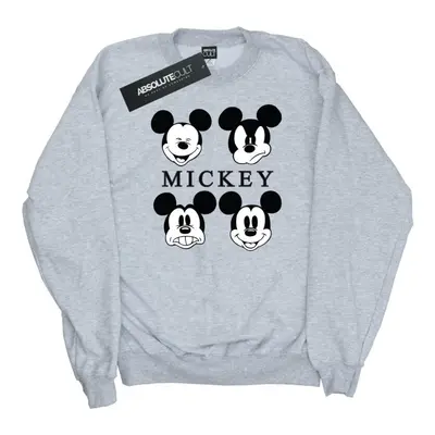 (XL, Heather Grey) Disney Womens/Ladies Mickey Mouse Head Sweatshirt