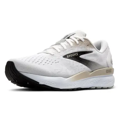 Brooks Mens Ghost Neutral Running Shoe - White/Cream/Pink - 12.5 Medium