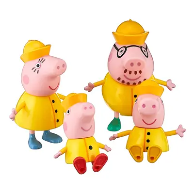 Peppa Pig Peppas Adventures Peppas Family Rainy Day Figure 4-Pack Toy