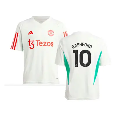 (LB) Man Utd Training Jersey (White) - Kids (Rashford 10)