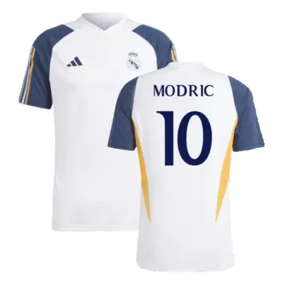 (XXL) Real Madrid Training Shirt (White) (Modric 10)