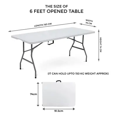 (6FT Folding Table) Hampton&Stewart 4,5 & 6ft Folding Trestle Table