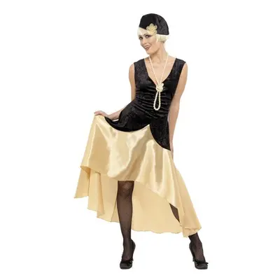 Smiffy's Adult Women's 20's Gatsby Girl Costume, Dress, Hat And Pearl Necklace, - gatsby costume