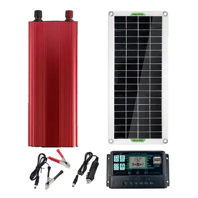 (60A) Solar Power System Inverter Kit 10A/30A/60A/100A Charge Controller 2000W Solar Inverter Se