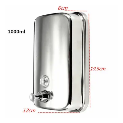 (1000 mL) Stainless Steel Wall-mounted Liquid Soap Dispenser Shower Body Wash Shampoo Hand Sanit