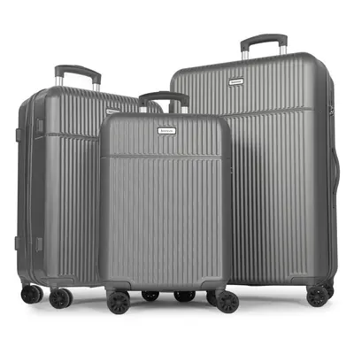 Suitcase Sets Piece ABS Hard Shell Lightweight Durable Trolley Travel Luggage Set with Spinner W