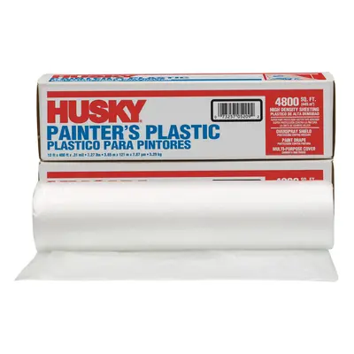 1-Roll of x Poly-America 03512H Husky Clear .31-Mil High Density Painters Plastic